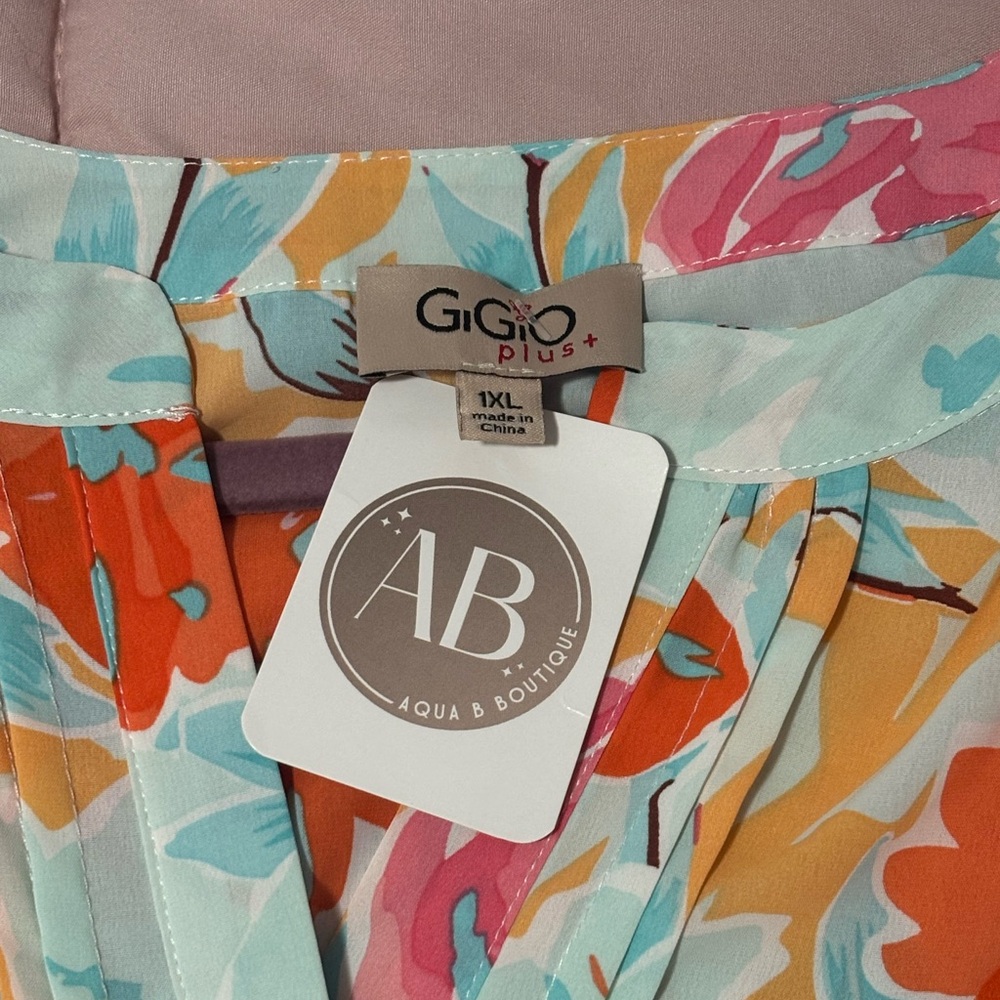 Vibrant Floral Blouse with Ruffle Sleeves - Picture 2 of 9